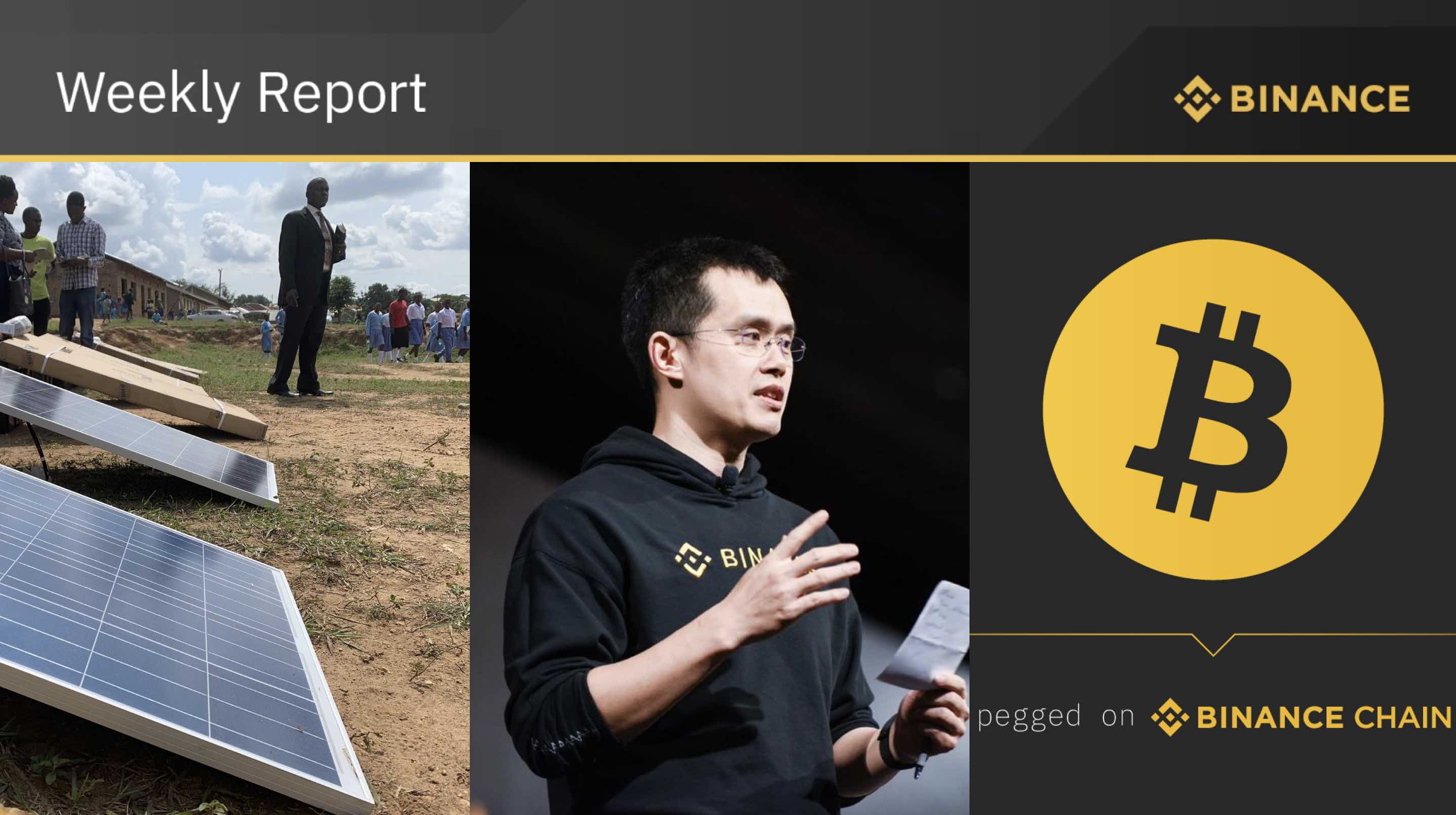 币安周报：Launchpad新项目发售、赵长鹏举行第四期“有问必答”活动、在币安链上推出比特币锚定代币| 币安资讯