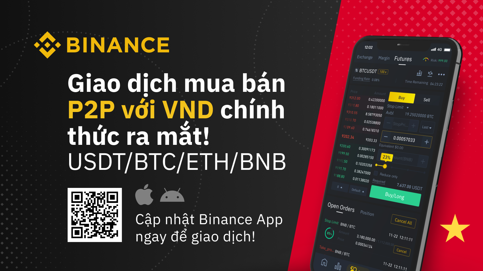 Binance chính thức hỗ trợ giao dịch P2P tiền pháp định với Crypto bằng Việt  Nam Đồng (VND) | Binance Blog
