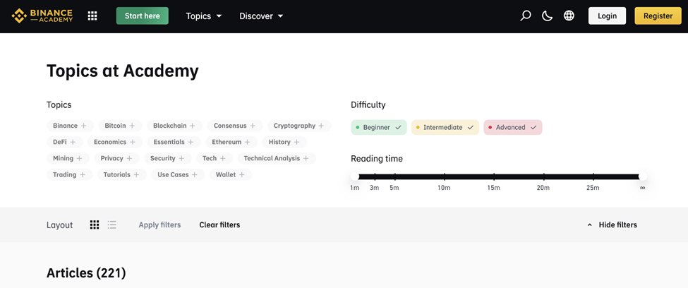 Обучение на Binance Academy. Подстроено под вас
