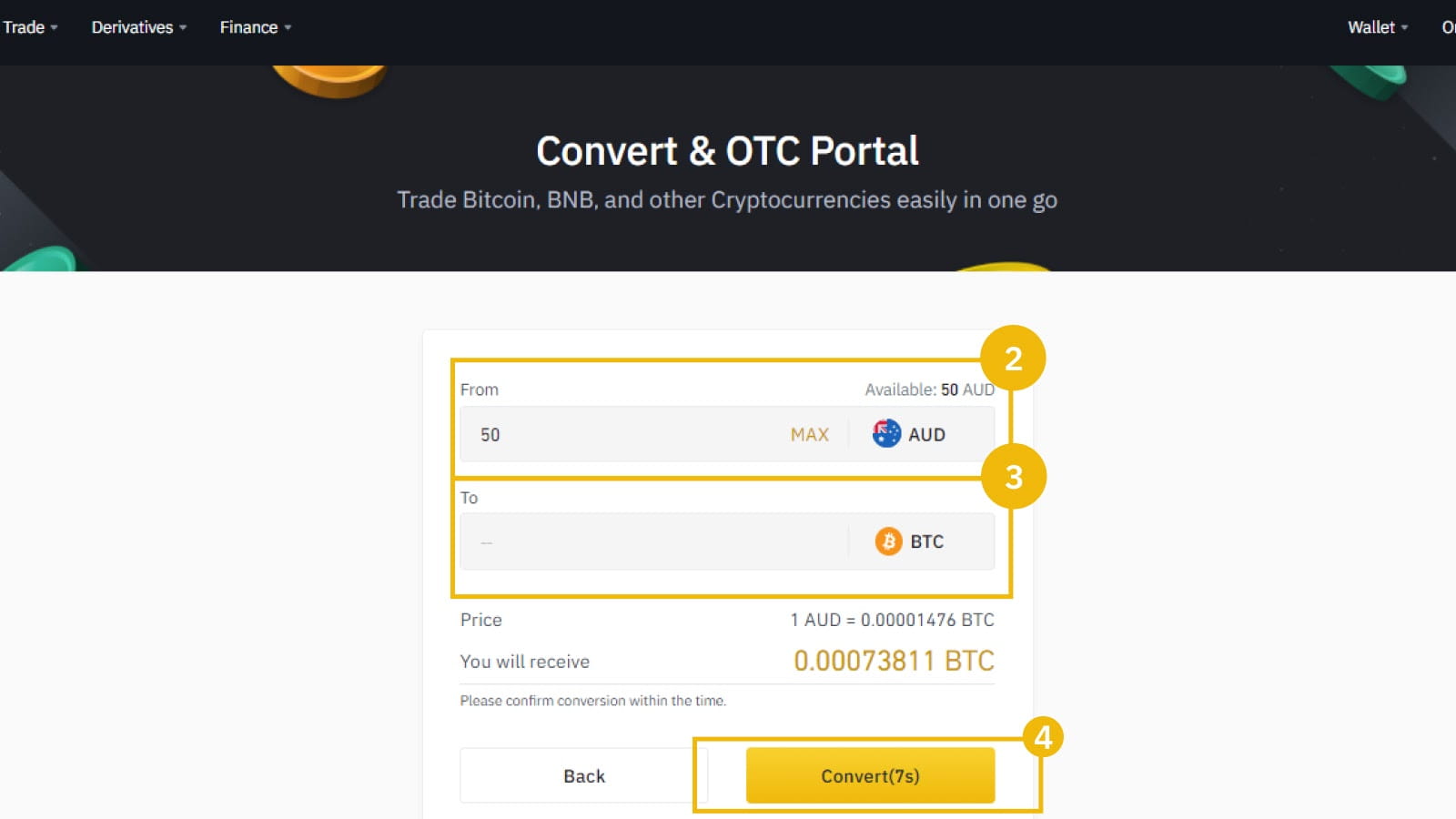 convert one crypto to another binance