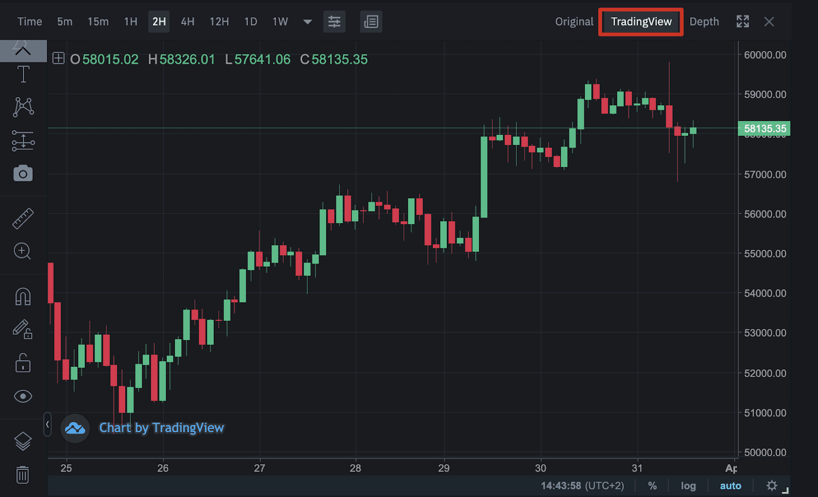 how to fill bars on binance desktop app