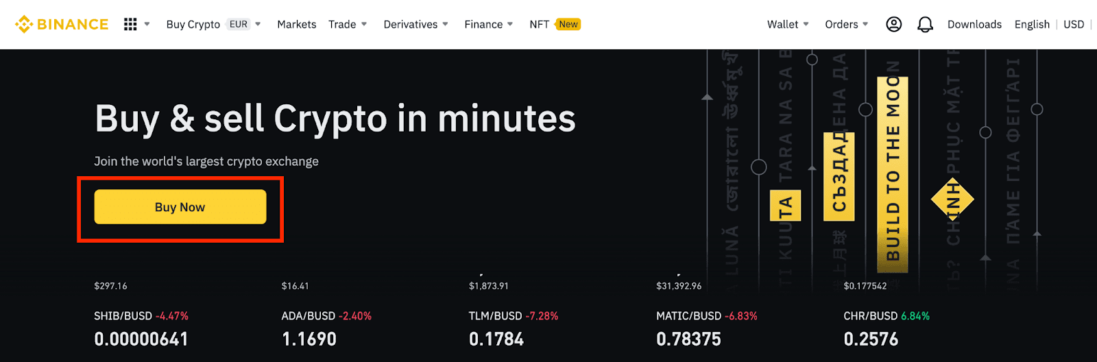 how to buy crypto on binance