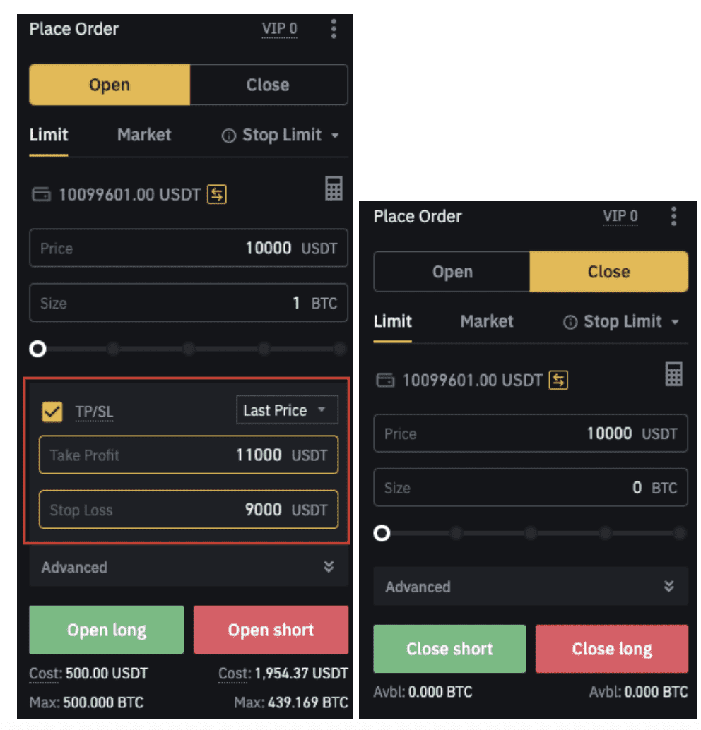 crypto take profit stop loss