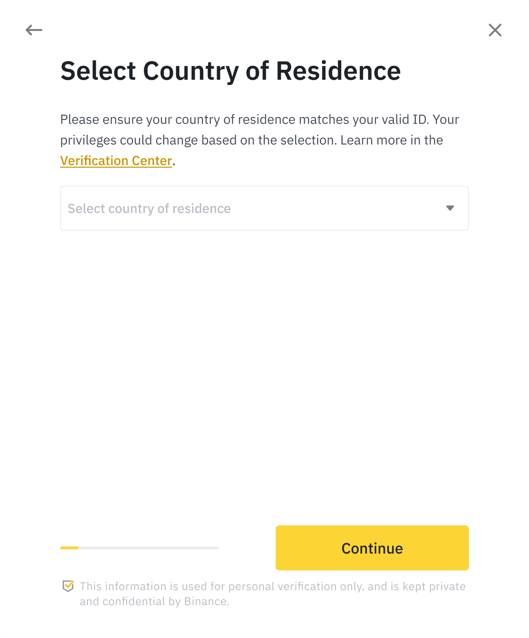 address verification failed binance withdrawal