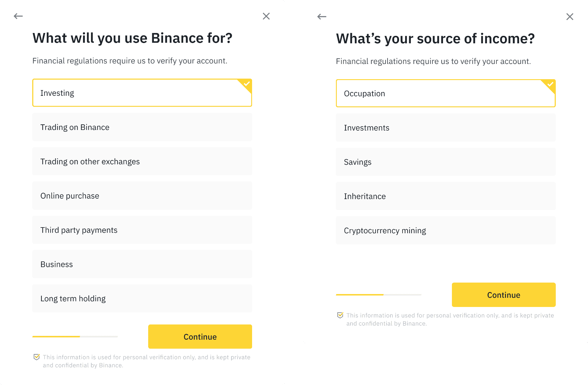 what countries does binance support