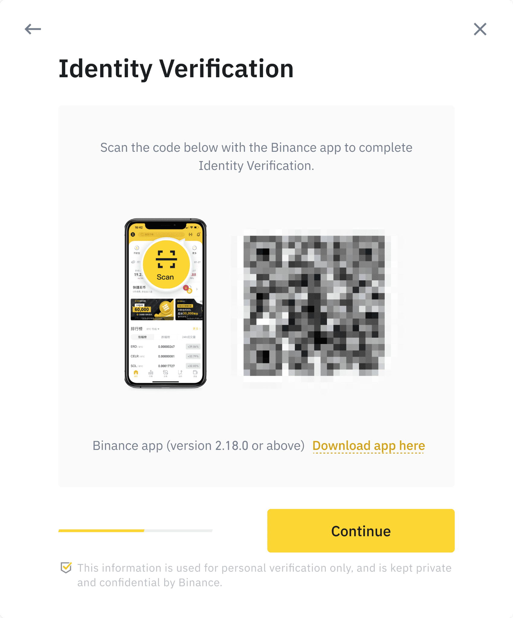 get verified on binance