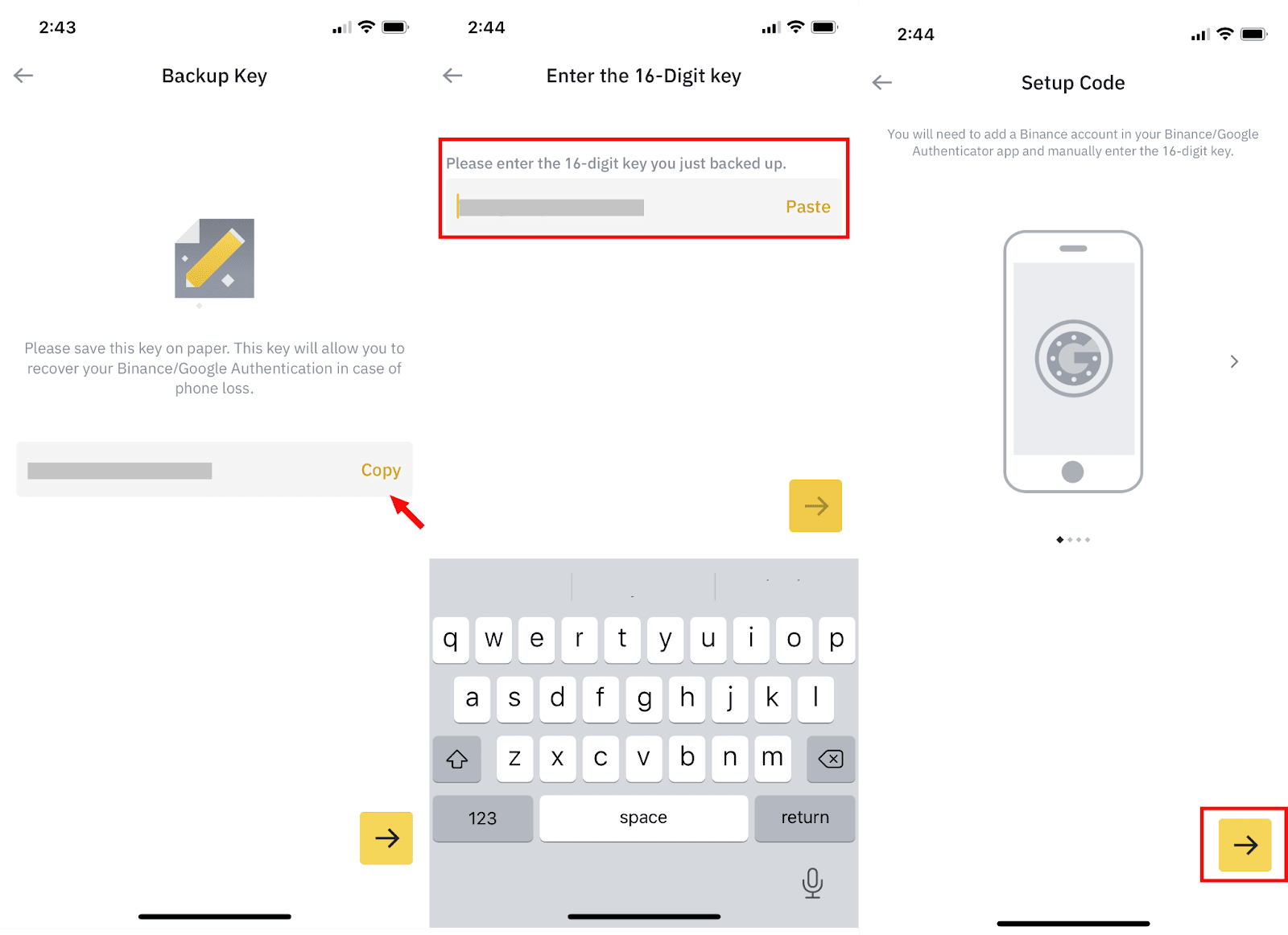 How do I get a 6-digit authentication code Binance?