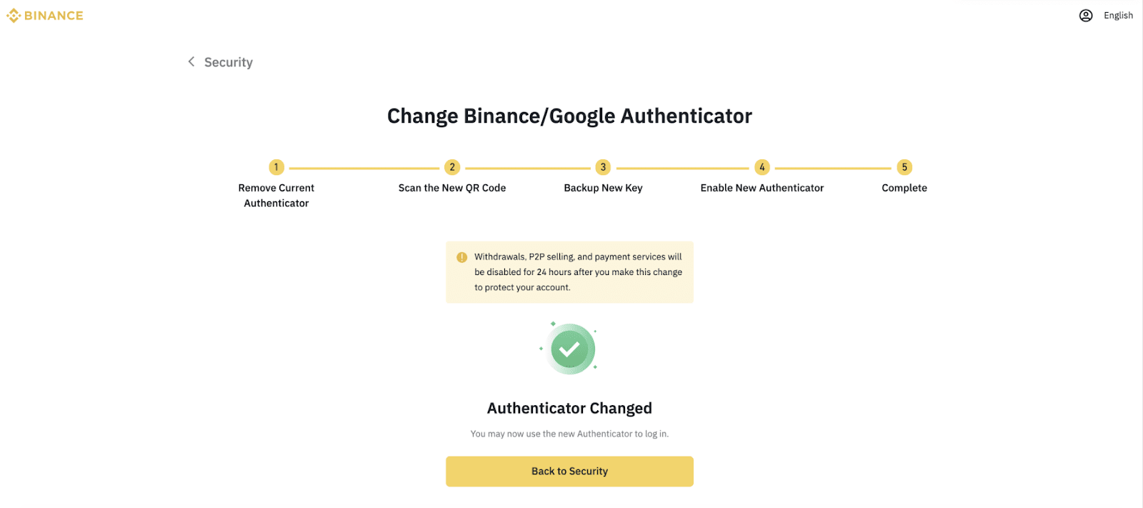 binance google authenticator