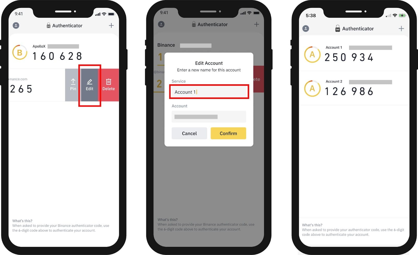 authenticator for binance