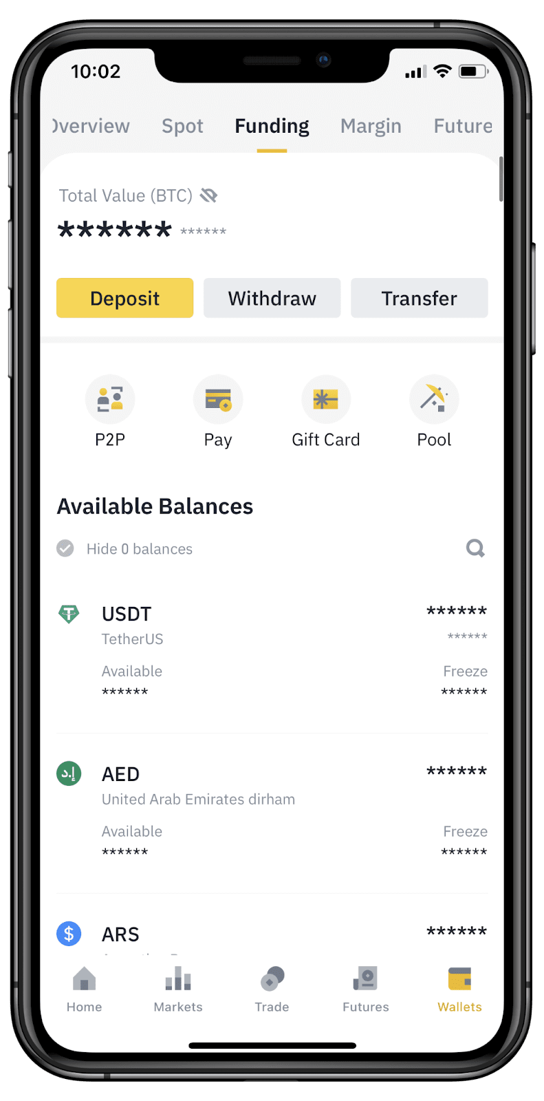 binance funding options