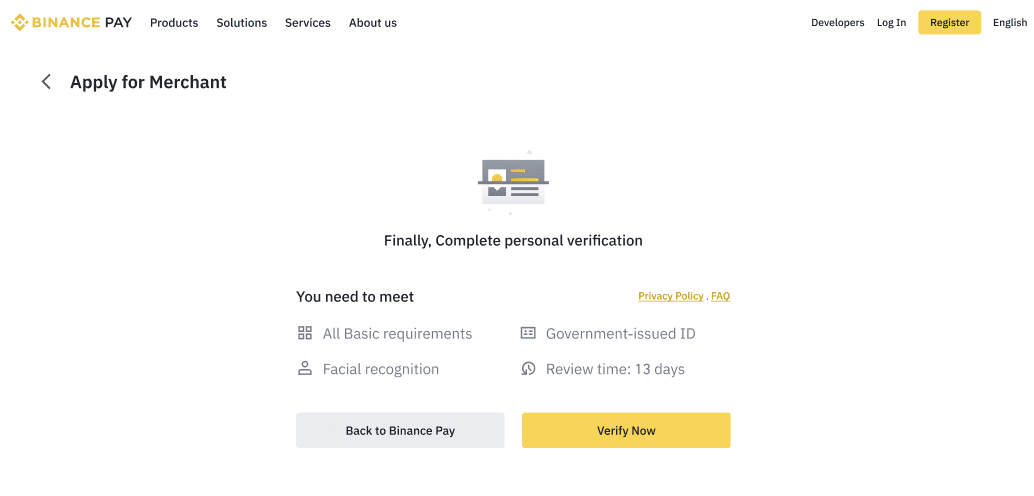 binance merchant requirements