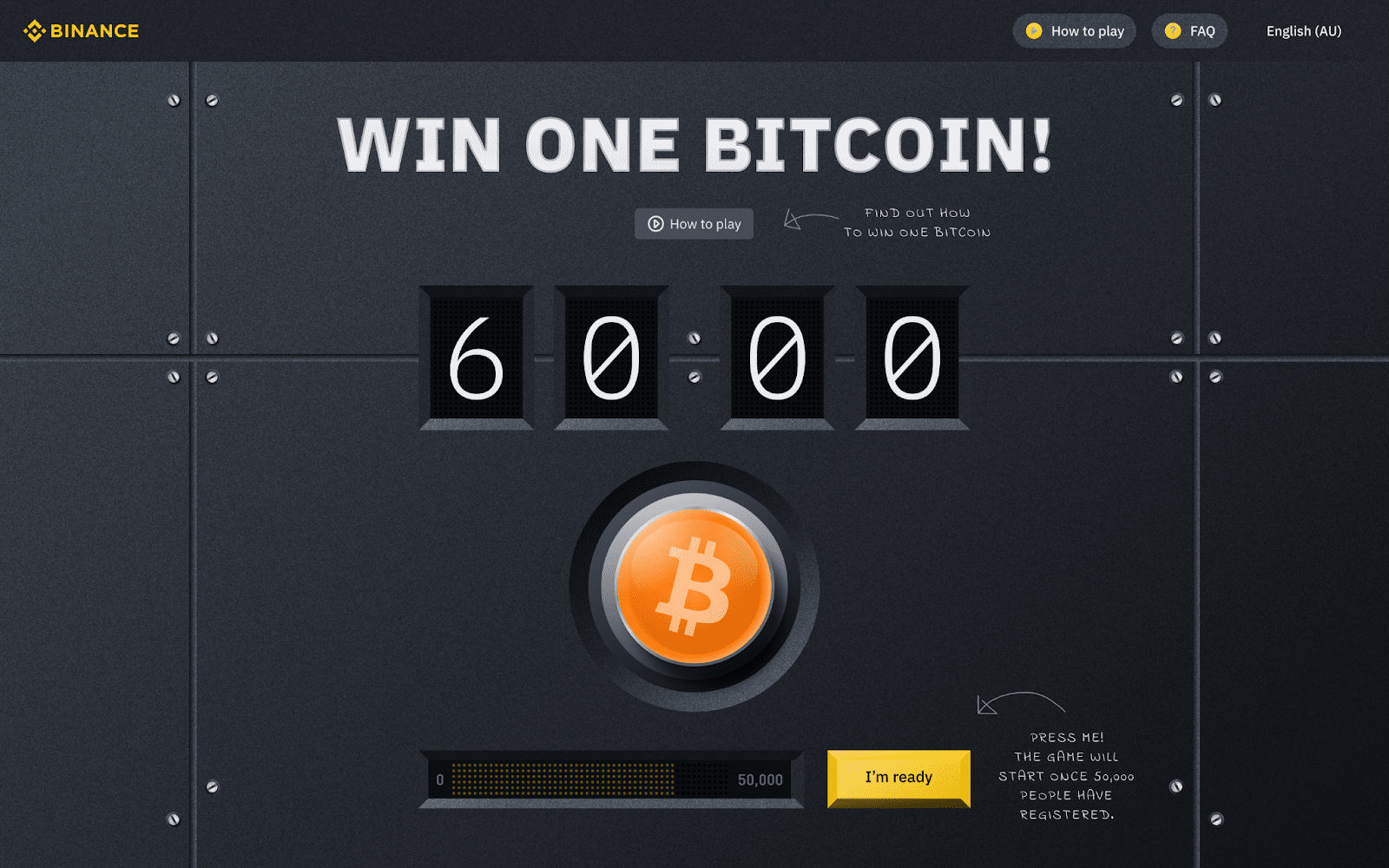 1 bitcoin completing game