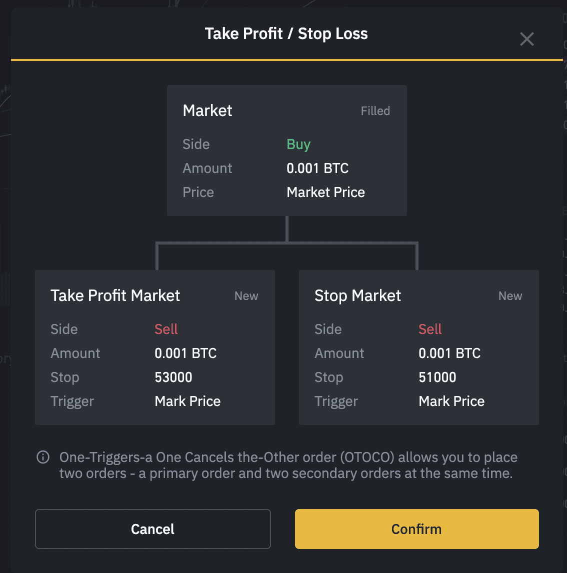 place order on binance