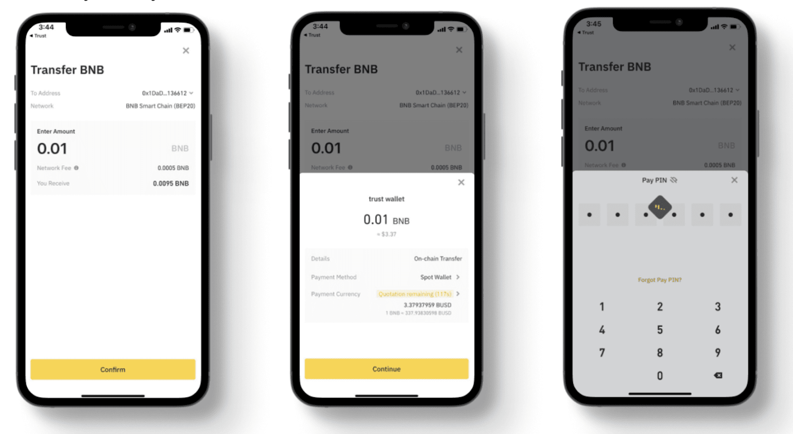 can i transfer crypto from binance to trust wallet