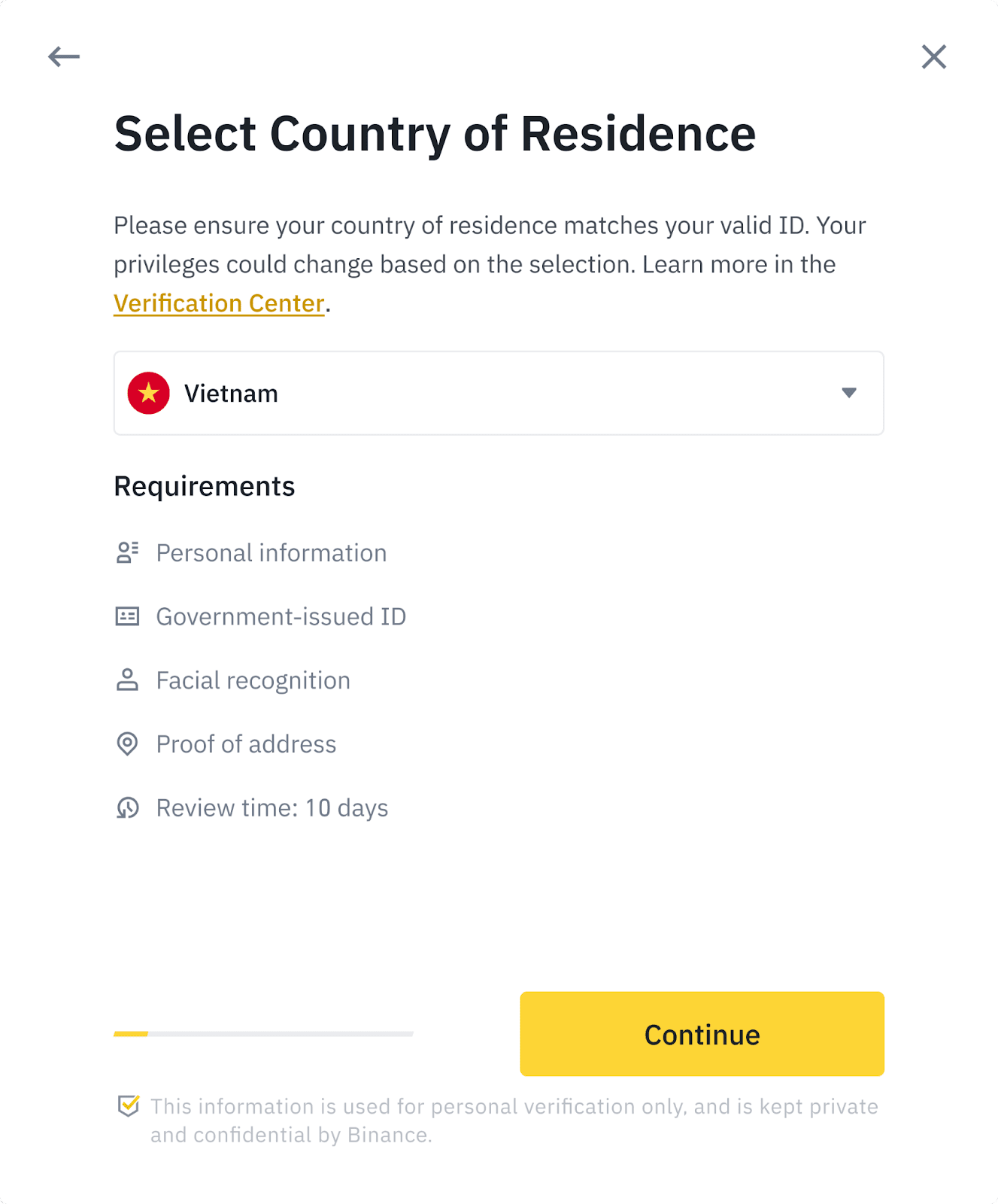 binance us identity verification time