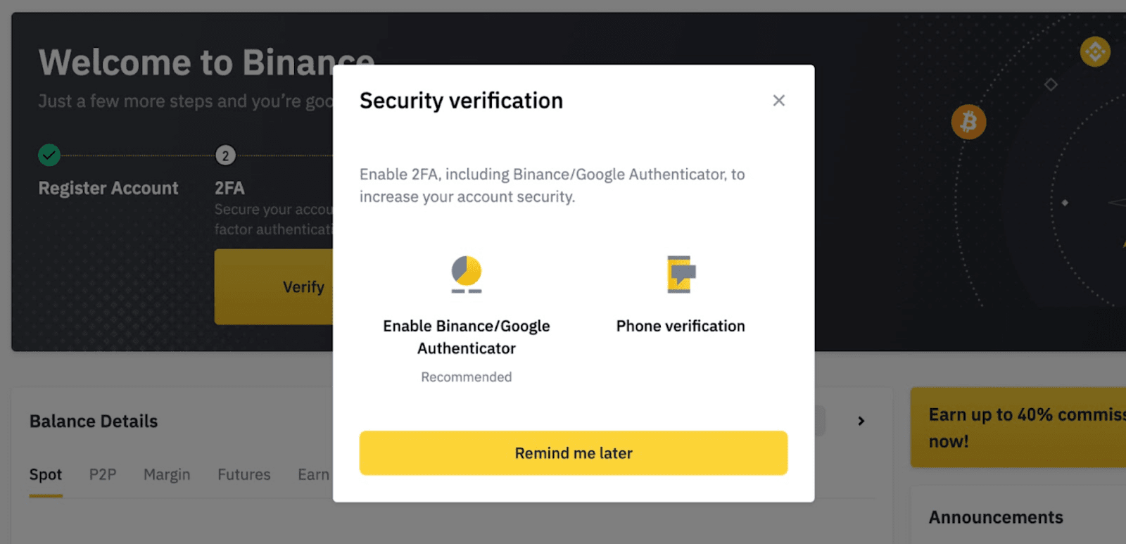 need to login to access binance