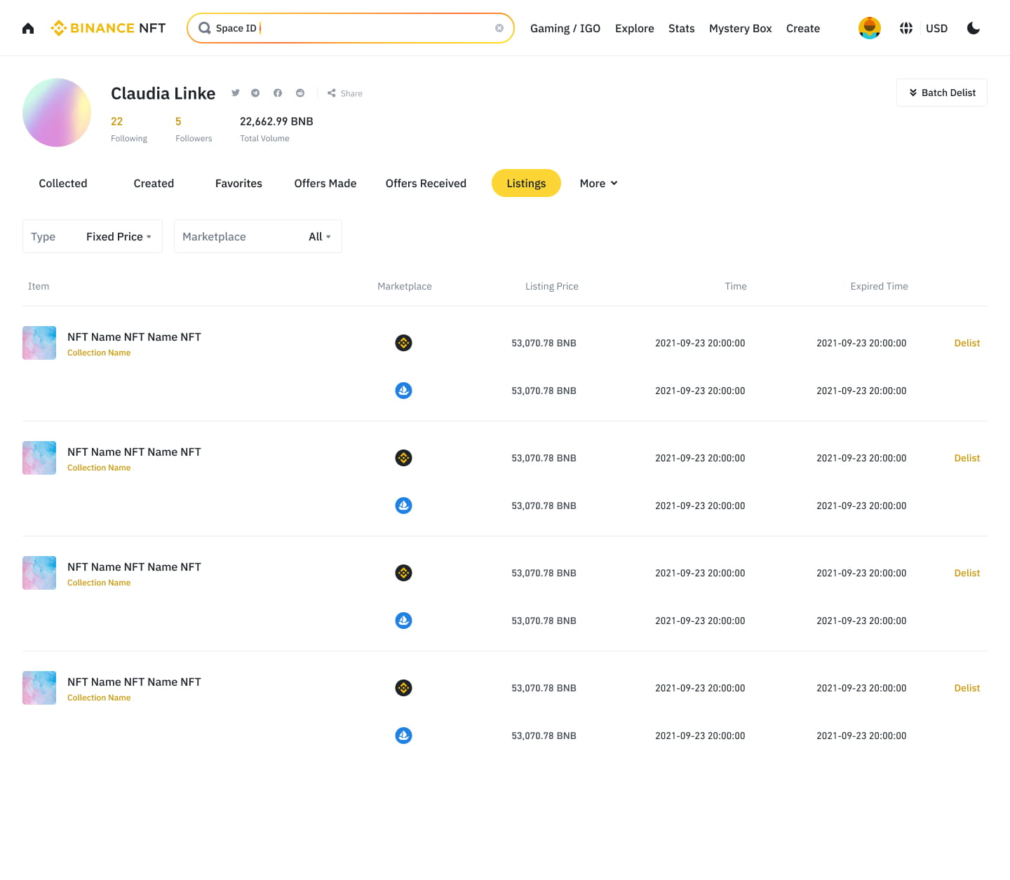 binance listing schedule