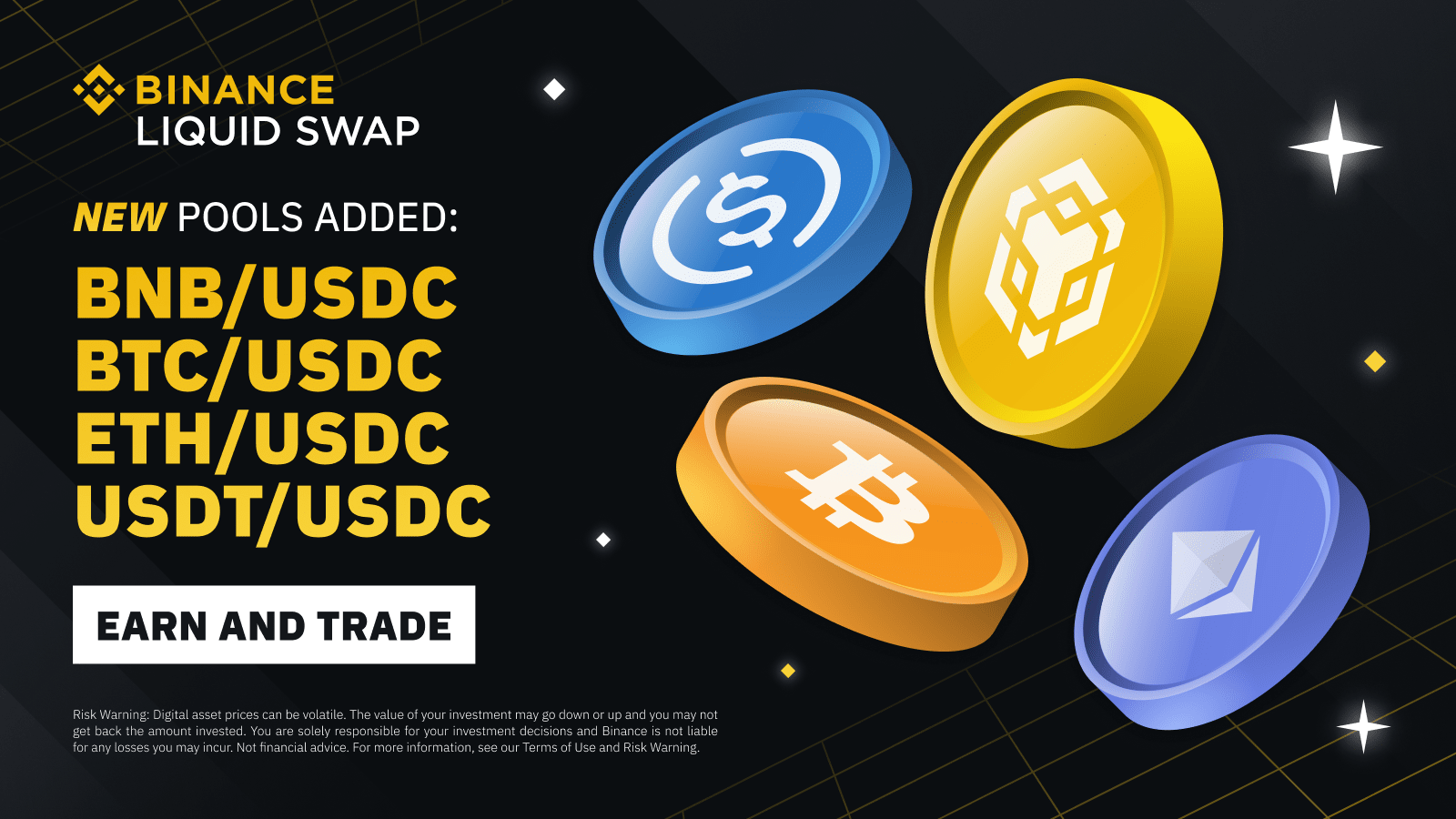 Binance Liquid Swap Adds BNB USDC BTC USDC ETH USDC USDT USDC Binance Liquid Swap Adds BNB USDC BTC USDC ETH USDC USDT USDC