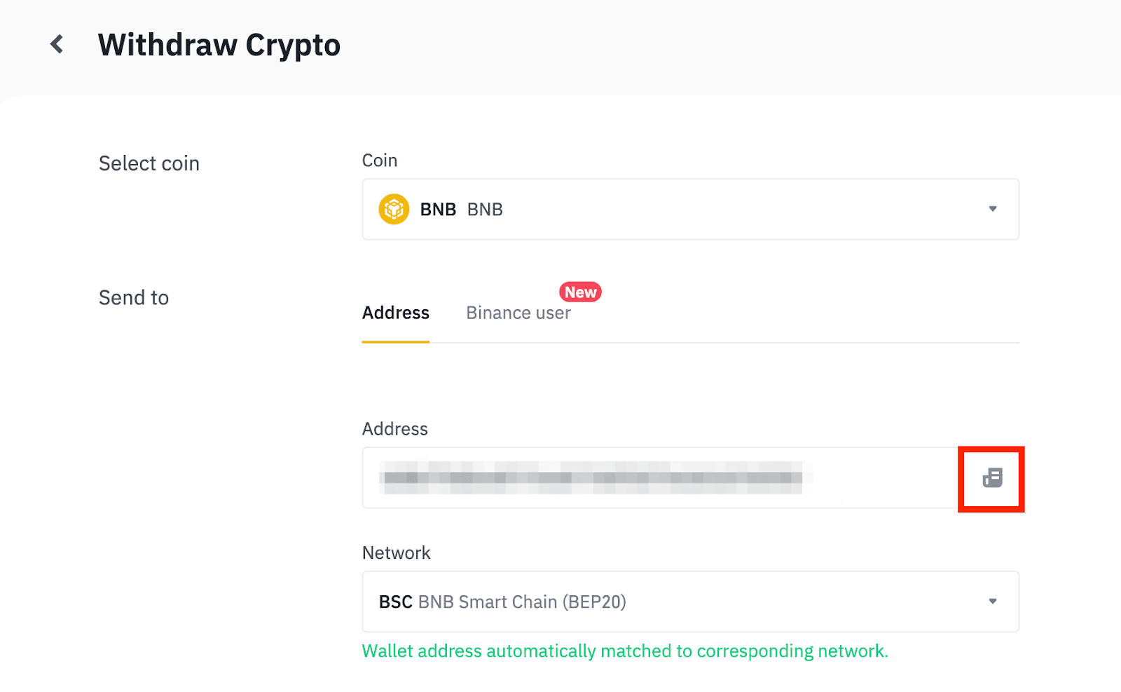 Withdraw to wallet