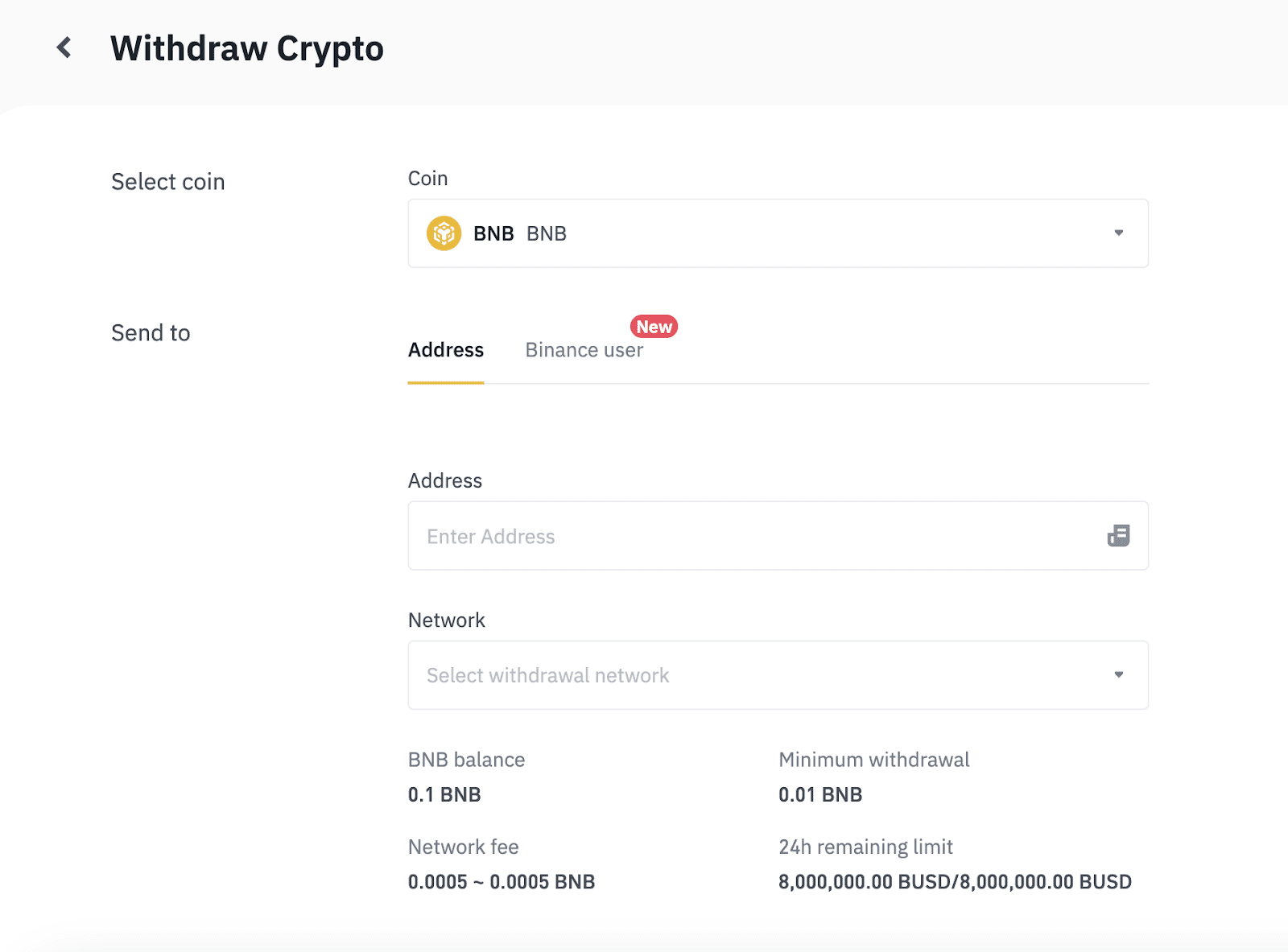 binance withdrawal fee