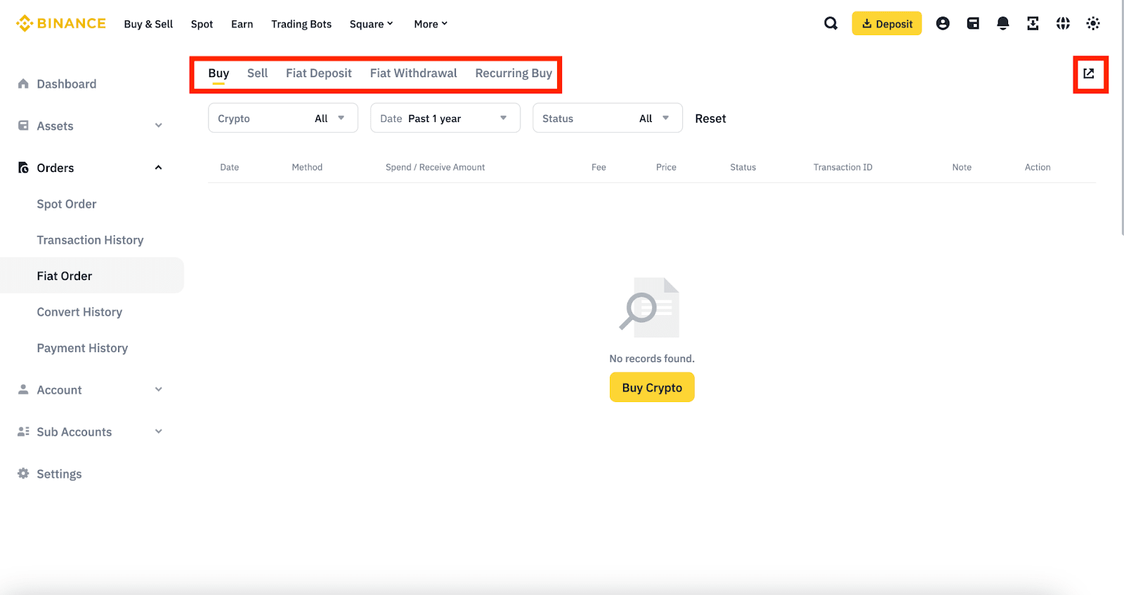 How to Generate Fiat Transaction History | Binance Support