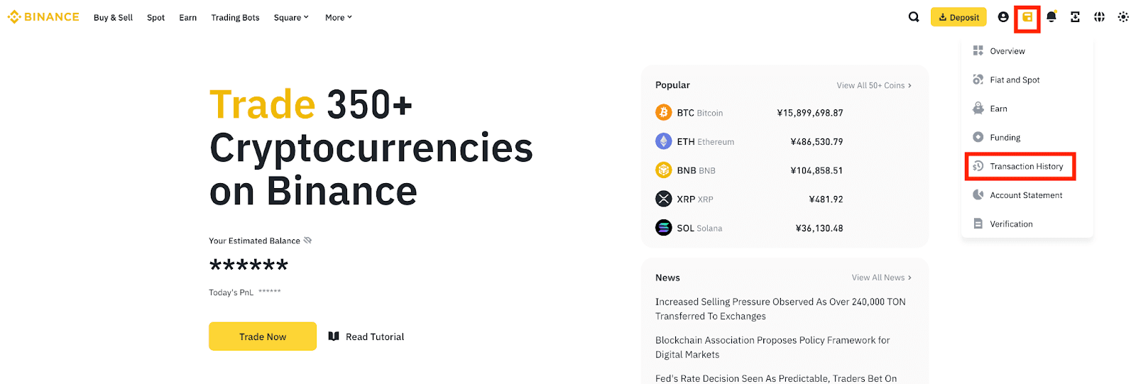 How to Generate Fiat Transaction History | Binance Support