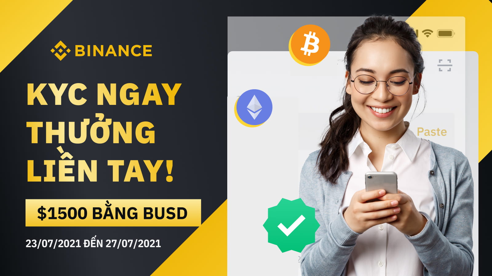 Chương trình: KYC Ngay, Thưởng Liền Tay!