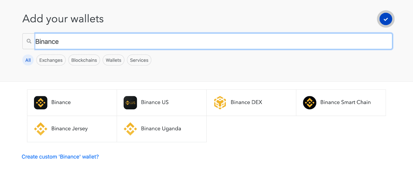 binance address for taxes