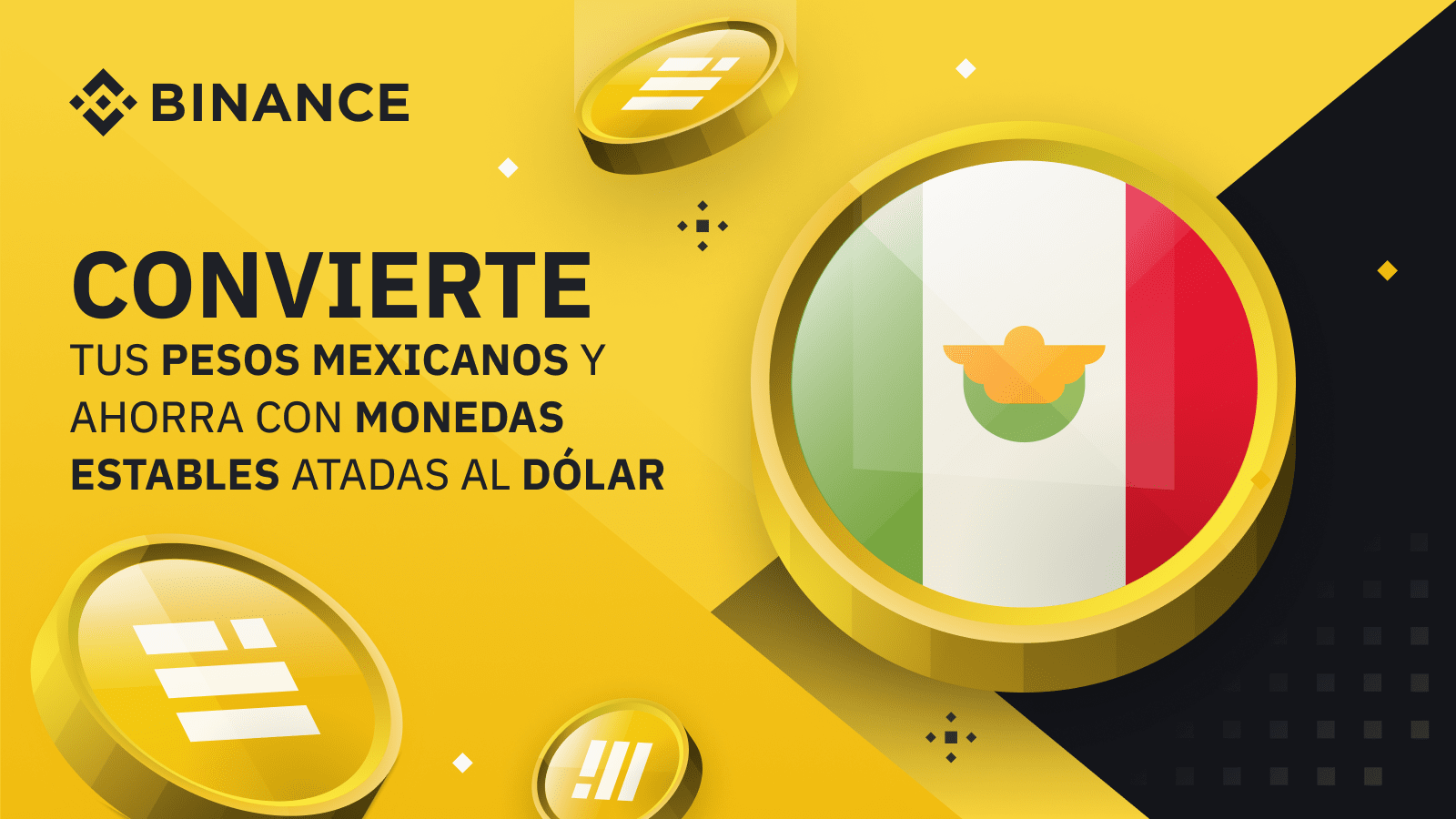 Convierte tus pesos mexicanos y ahorra con monedas estables atadas al dólar  | Blog de Binance