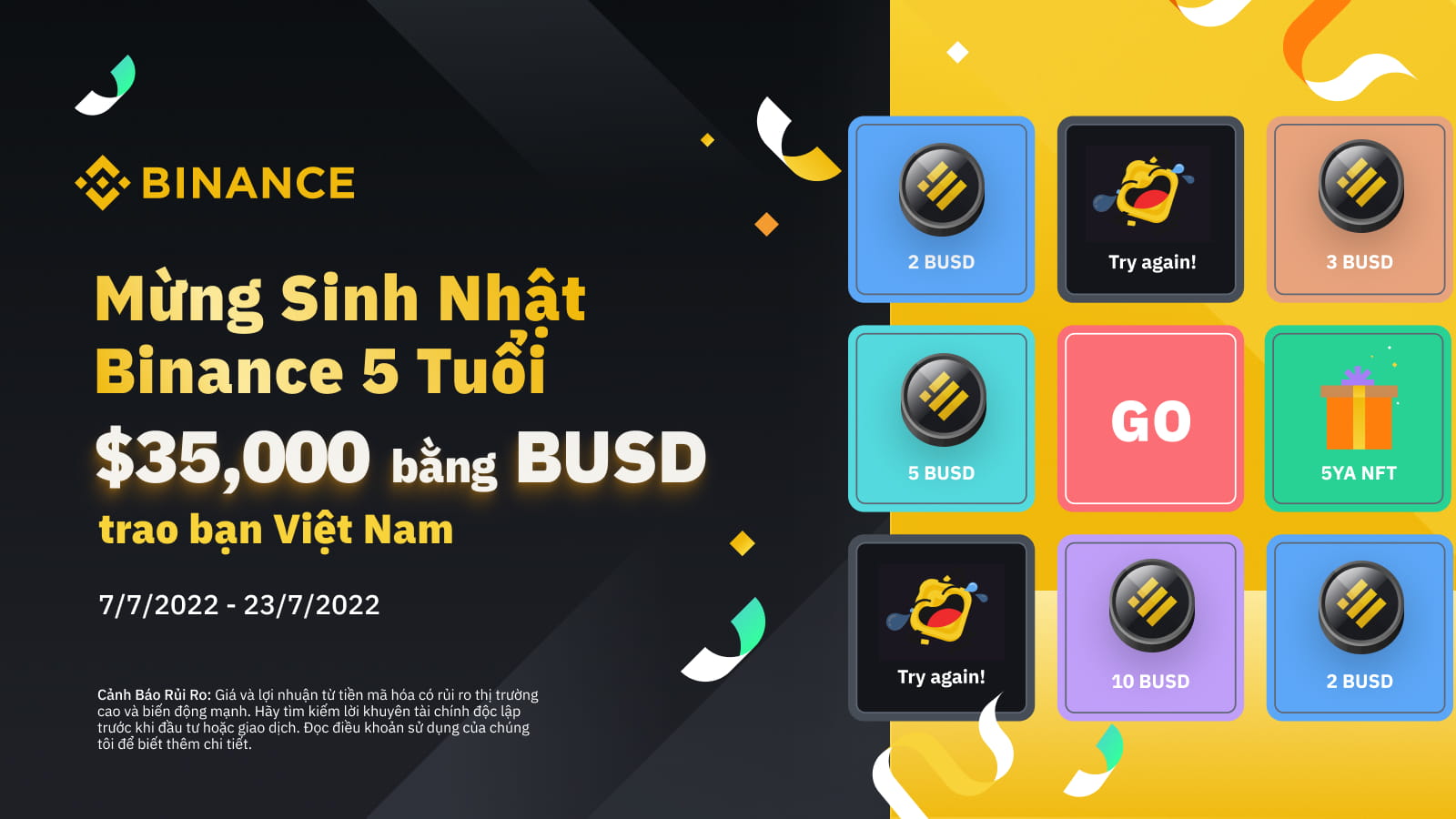 Blog - Binance Lên 5! Trao bạn hơn 700.000.000 đồng!