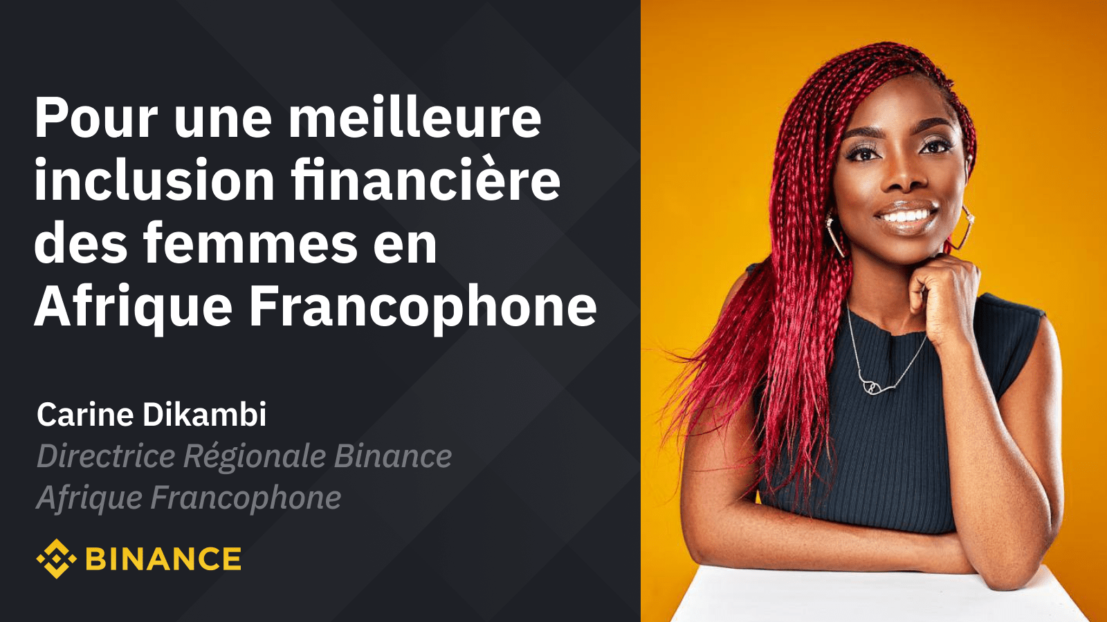 Carine Dikambi nous parle crypto et inclusion financière des femmes en  Afrique francophone | Blog Binance
