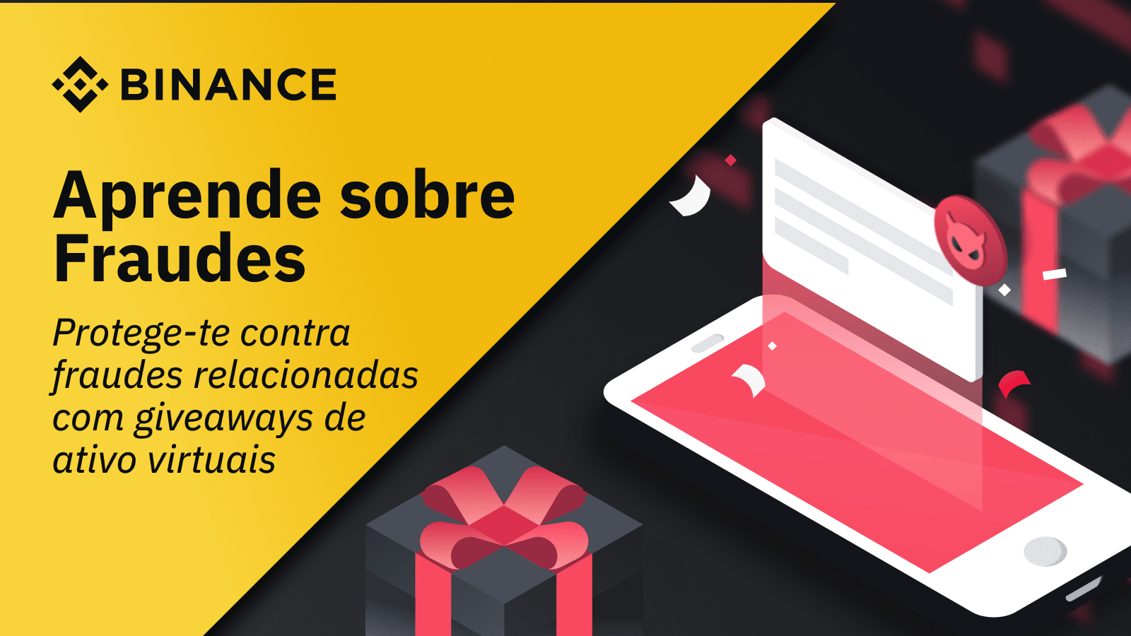 Aprende sobre fraudes: protege-te contra fraudes relacionadas com giveaways de ativo virtuais
