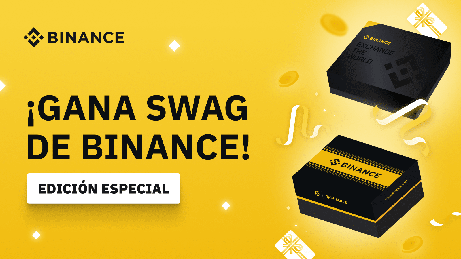 ¡Participa por swag de Binance edición especial siguiéndonos en redes