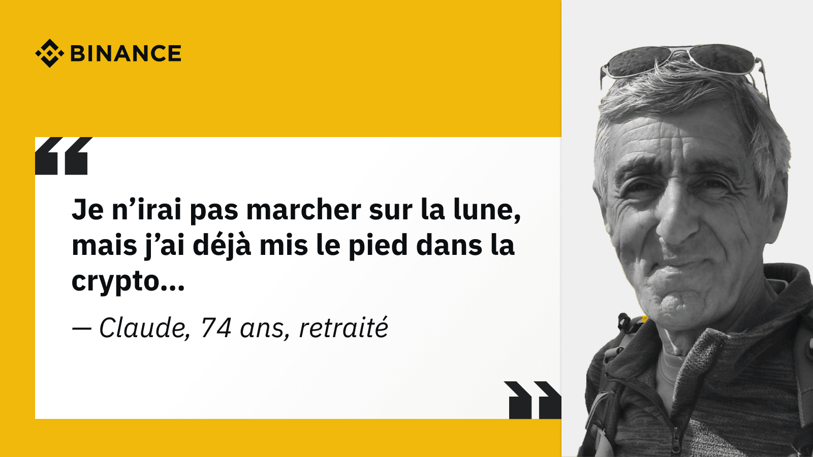 Les Voix De La Crypto - Découvrez le témoignage de Claude, 74 ans,  utilisateur Binance depuis Avril 2022 et désormais passionné par les crypto-monnaies.  | Blog Binance