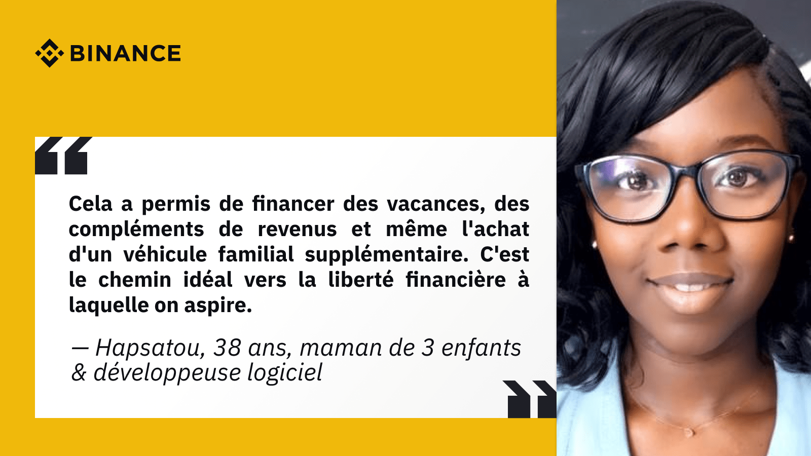 Les Voix De La Crypto - Discover the testimony of Hapsatou, 38 years old,  mother of 3 children, crypto enthusiast and software developer. | Binance  Blog on Binance Square