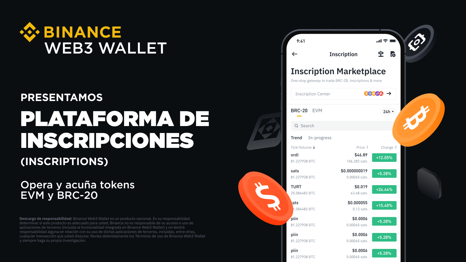 Binance Enrollment Platform: Trade and Mint BRC-20 and EVM Tokens in Your  Web3 Wallet | Binance Blog on Binance Square