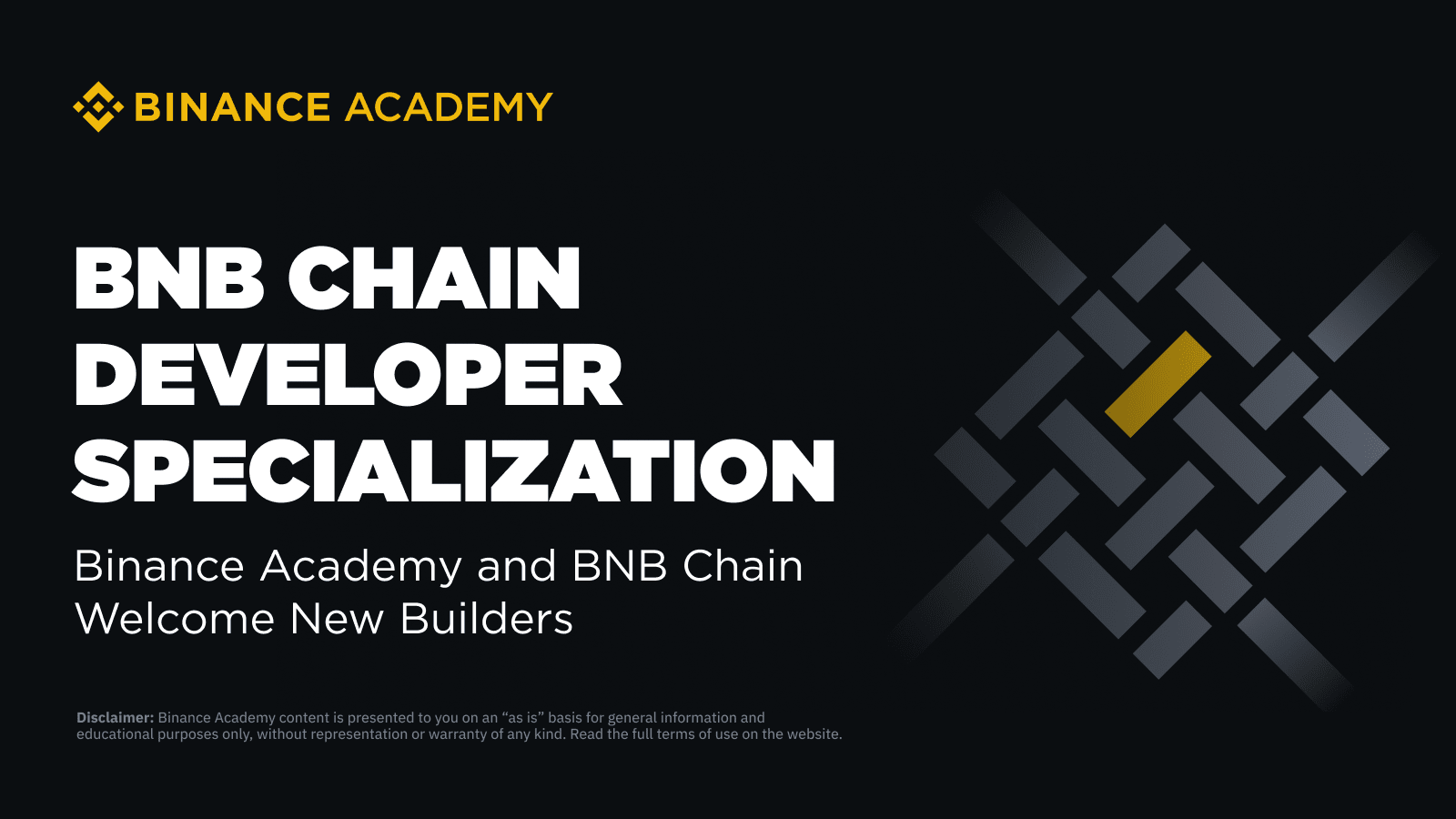 Binance Academy Teams Up with BNB Chain to Introduce a Tailored Developer  Education Program | Binance Blog