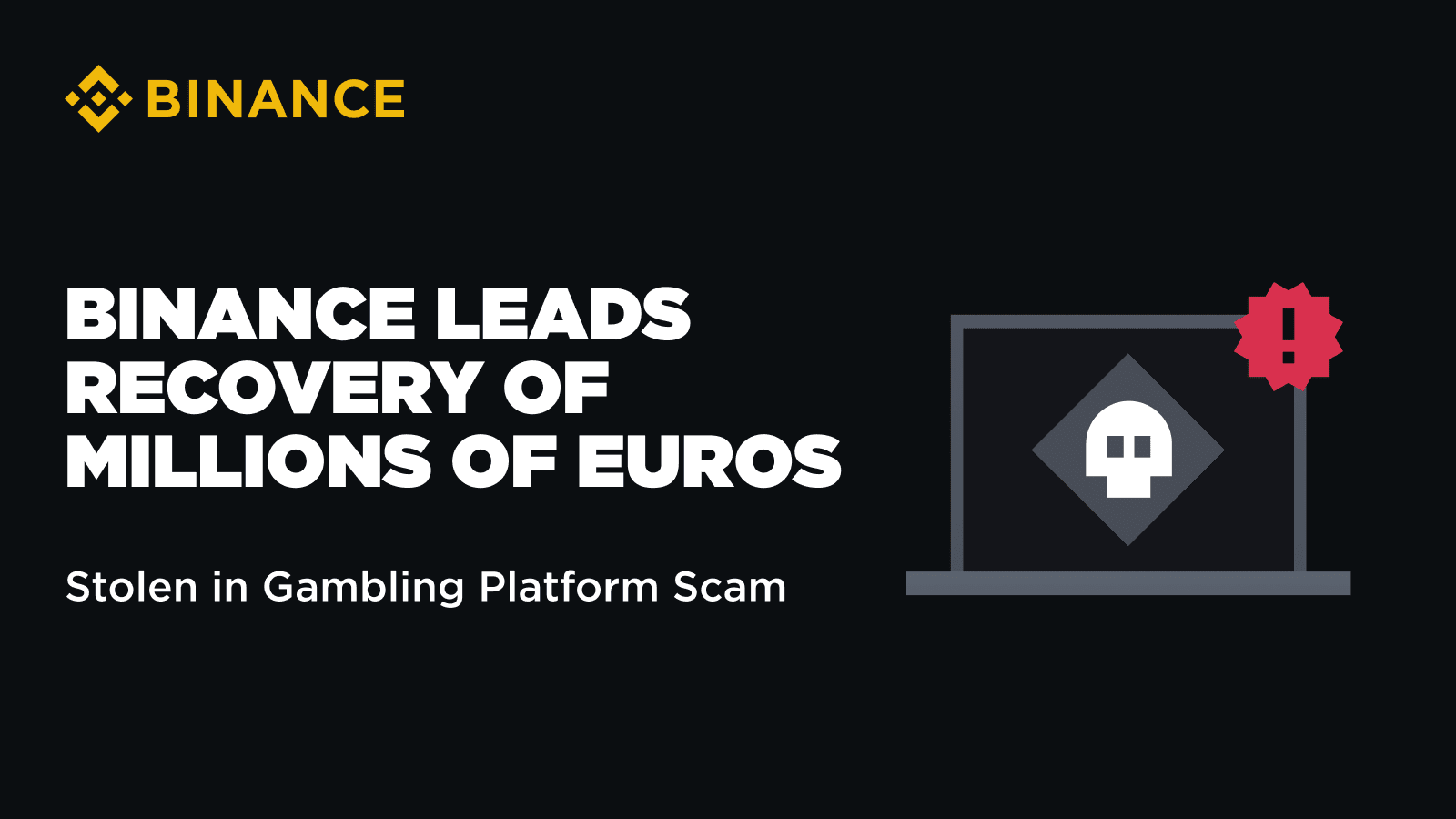 Binance Helps Dutch Authorities Recover Millions of Euros Stolen in Gambling Platform Scam