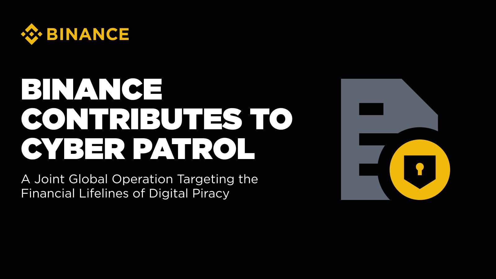Binance Contributes to Cyber Patrol – A Joint Global Operation Targeting  the Financial Lifelines of Digital Piracy | Binance Blog