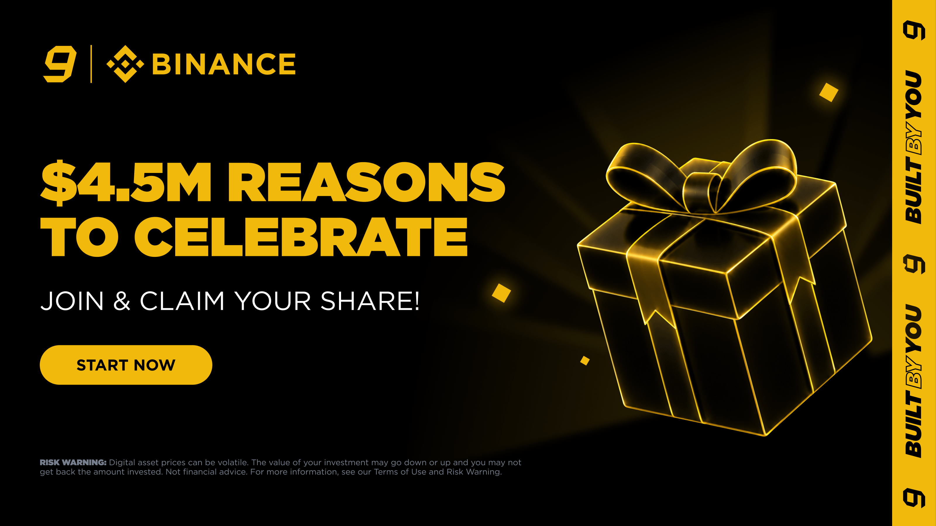 Celebrate Binance's Ninth Anniversary With Over $4.5M Worth of