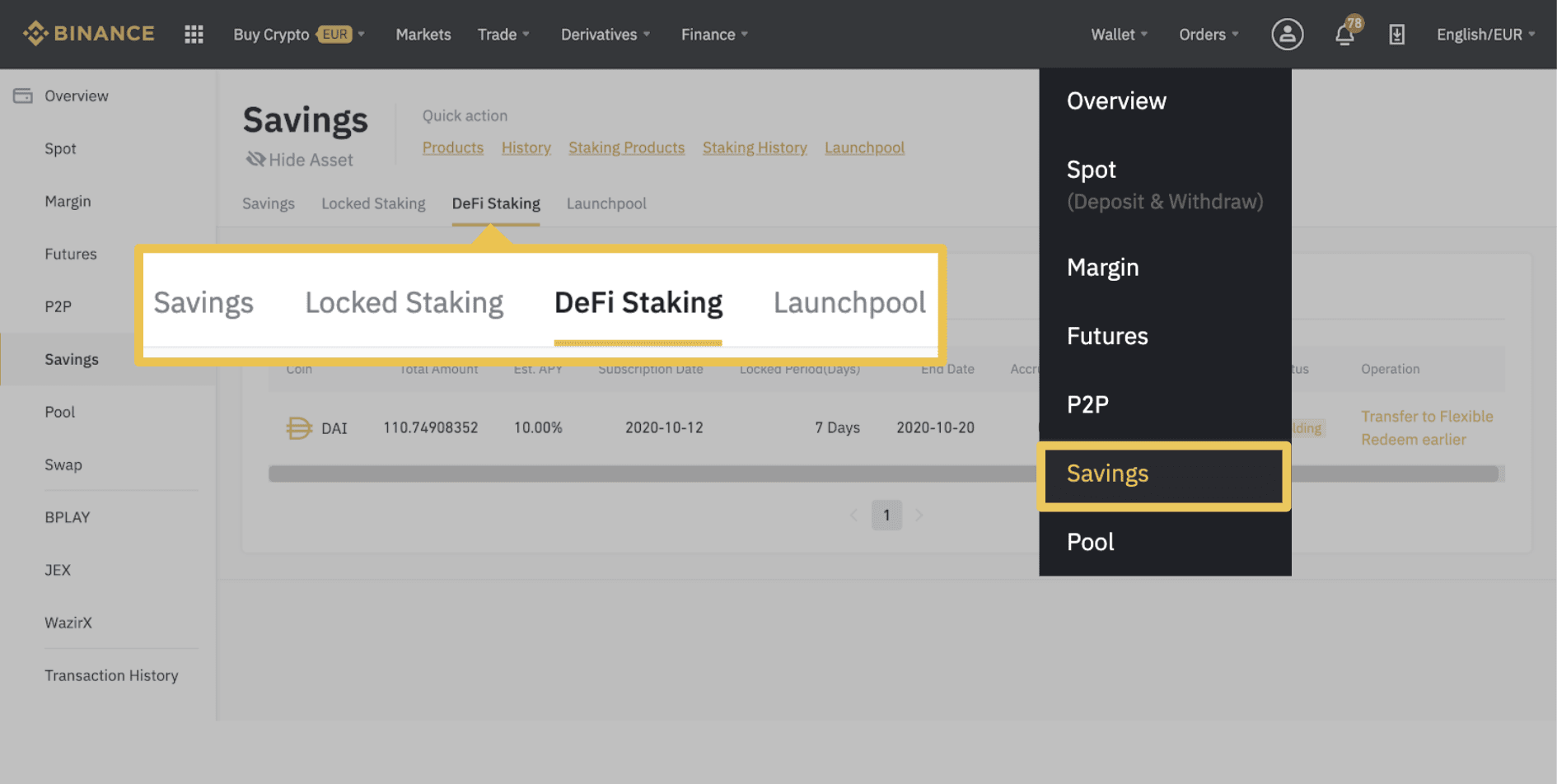 Anleitung Und Faq Zu Defi Staking Binance Support