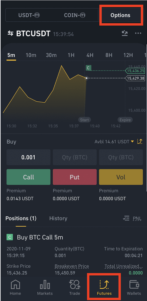 How To Trade Options On Mobile Applications Binance Support