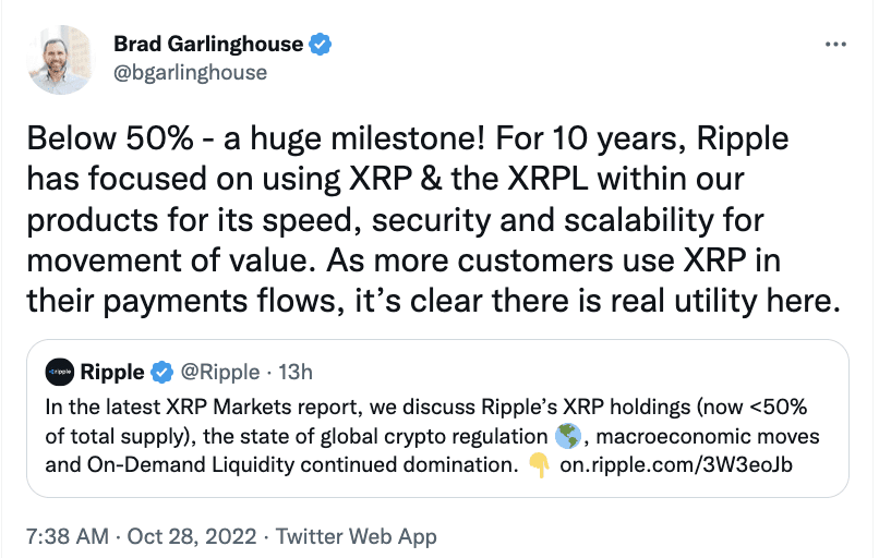 Ripple s Q3 Report Released XRP Holdings Drop Below 50 Binance News