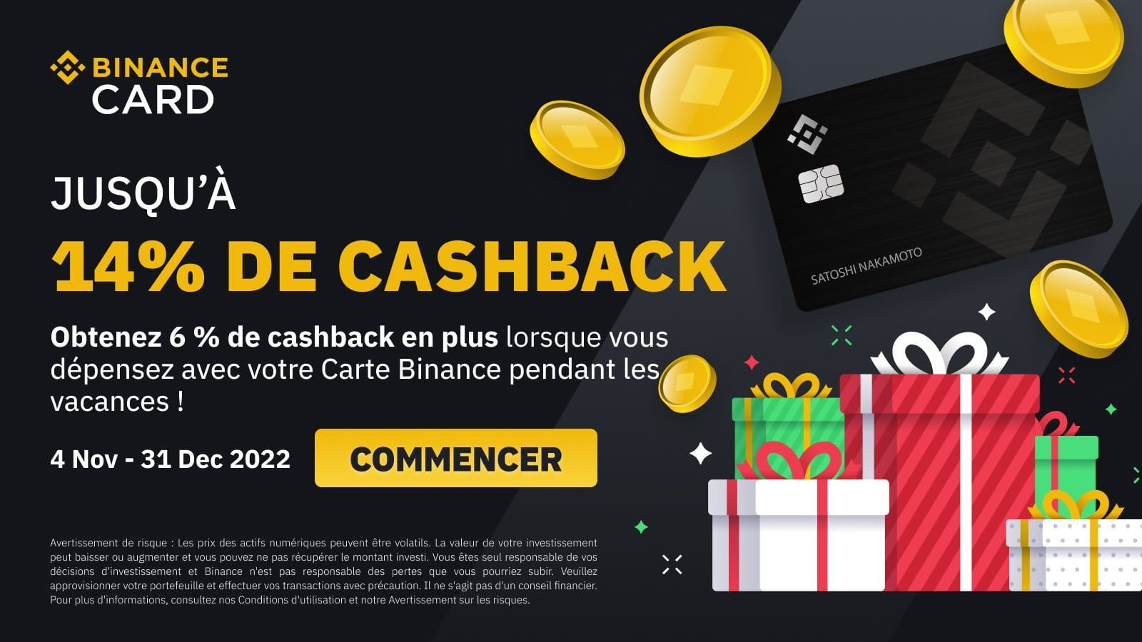 Obtenez un cashback supplémentaire de 6% pendant les vacances avec la Carte  Binance ! | Binance Support