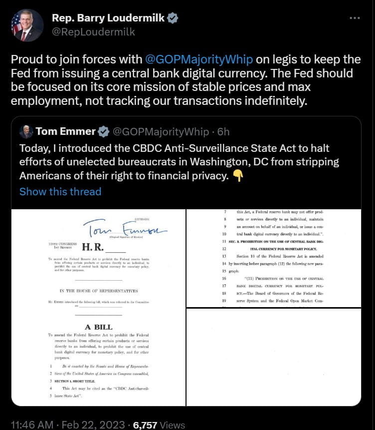 The member of the House, Barry Loudermilk, commented on the bill