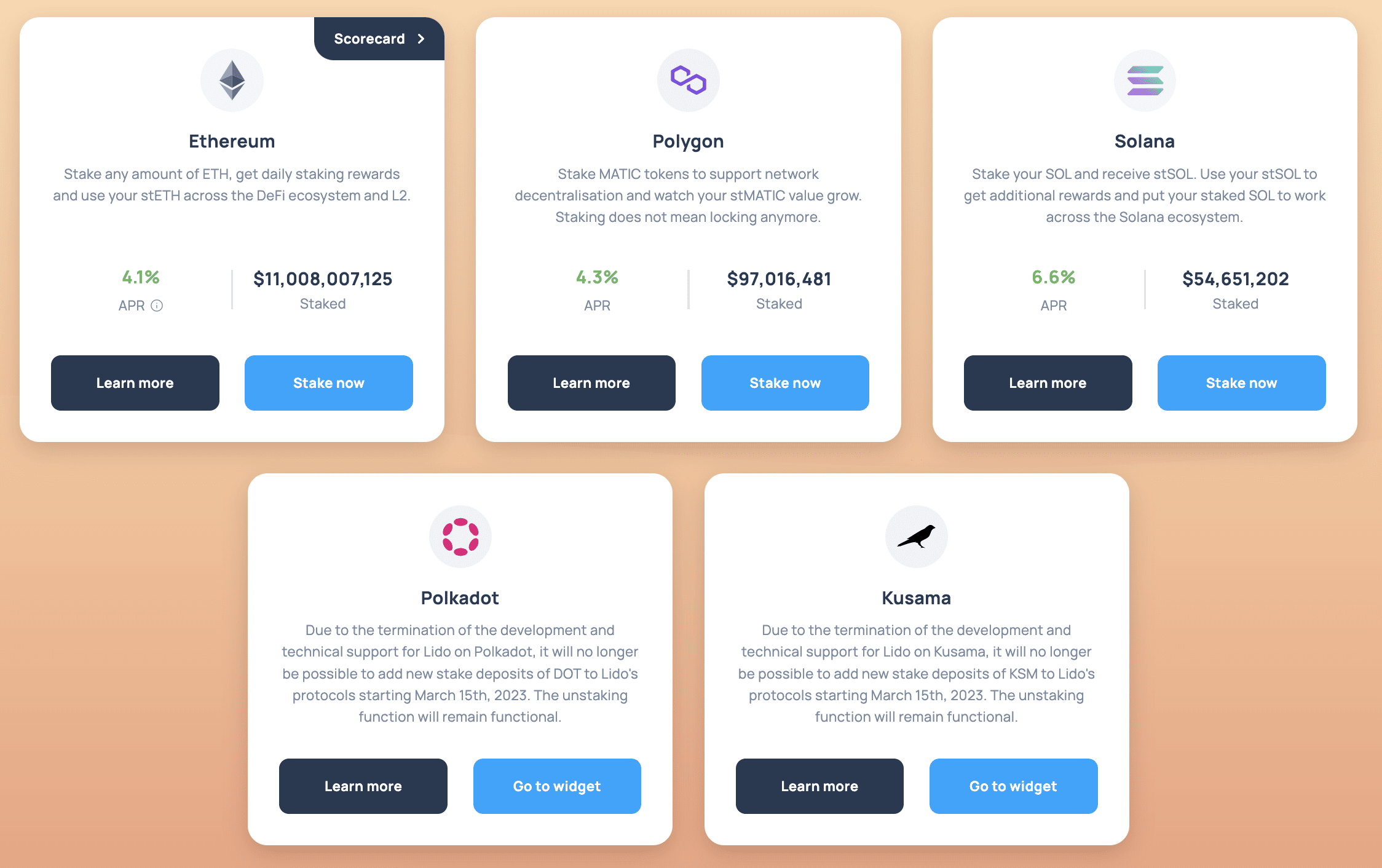 Lido official website no longer displays Polkadot and Kusama staking  information | Binance News on Binance Square