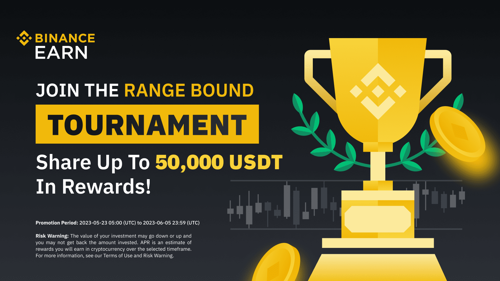 Tournoi Range Bound : partagez jusqu'à 50 000 USDT en coupons de jetons ! | Assistance Binance