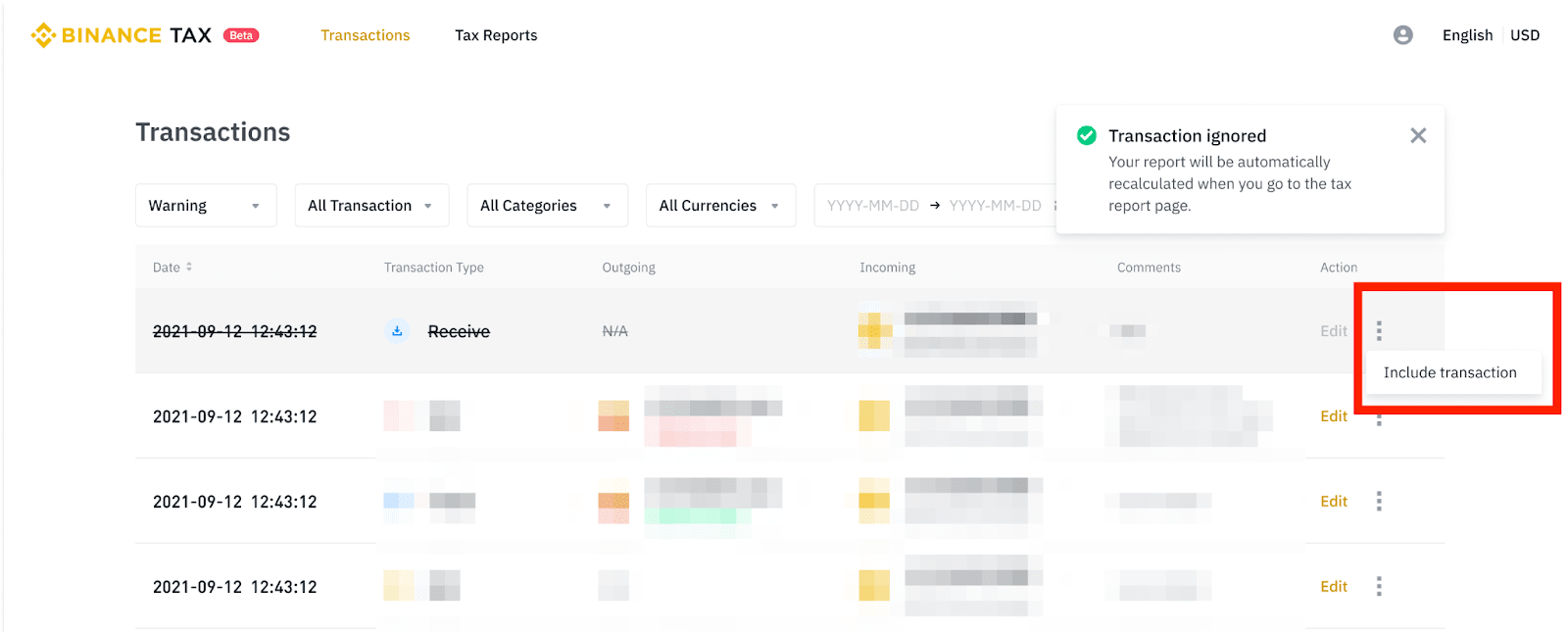 binance tax document