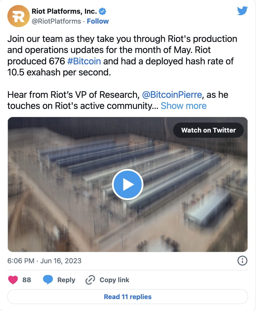 Riot Platforms to Add 33,000 Bitcoin Miners Ahead of 2024 Halving | Binance  News on Binance Square