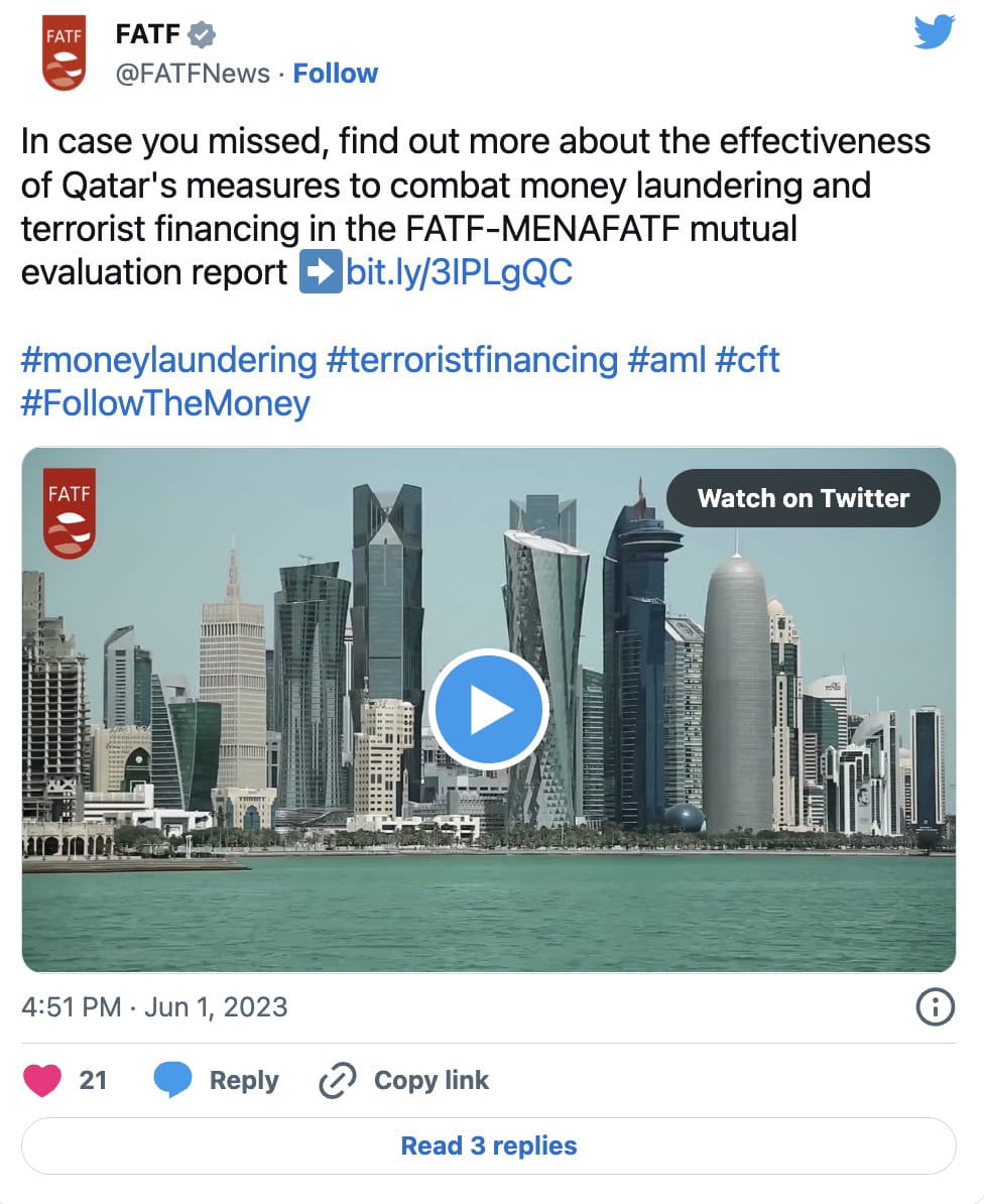 Qatar Slammed for Not Taking Enough Action Against Crypto Companies |  Binance News on Binance Square